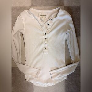 We The Free Ivory Henley Top
